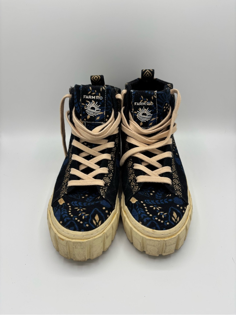 FARM Rio Women's Navy Patterned High-Top Sneakers